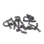 Вешалка-цепочка для одежды 70х5 мм, металл, титан цв.07-2, 10 шт, ГДЖ1514