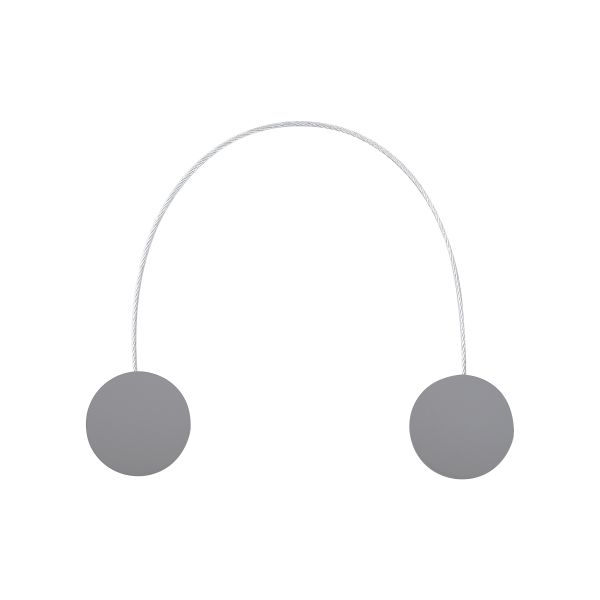 Магнитные клипсы с тросом ⌀45 см, l=30 см, 107 матовый серый, 1 шт