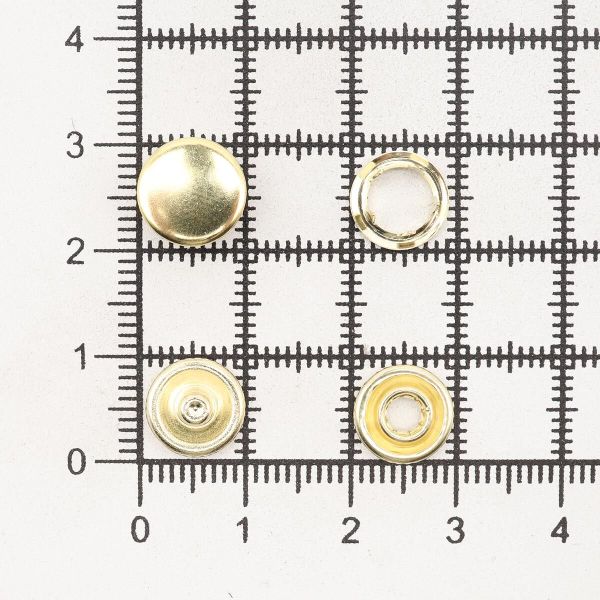 Кнопка рубашечная (джерси) закрытая ⌀9.5 мм, ≈1440 шт, МЕТАЛЛ, золото, NEW STAR