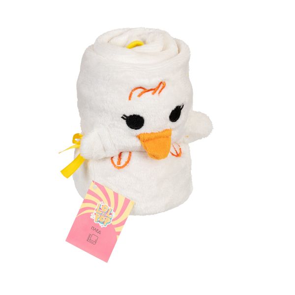 Плед мягкий 95х80 см, 100% полиэстер, №03 белый/цыпленок, Lol&Pop LLP-316