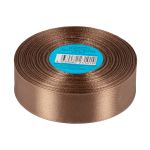 Лента атласная 1-сторонняя 25.0 мм / 33±2 метра, №528L(18-1019) коричневый, Gamma