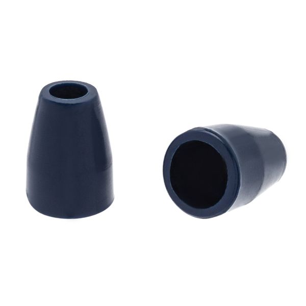 Наконечник для шнура пластик 12.2х9 мм, отв.3.8 мм, 50 шт, глянцевый синий, PNK01