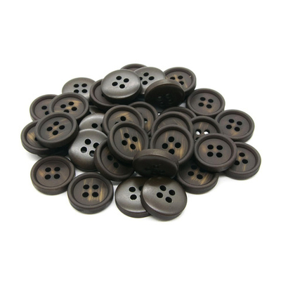 Пуговицы 4 прокола 24L (15мм), (Brown (коричневый)), 36 шт