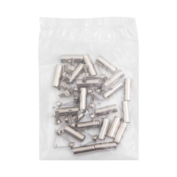 Наконечник для шнура металл 20,7х7 мм, металл, никель, 6660-0073, 20 шт