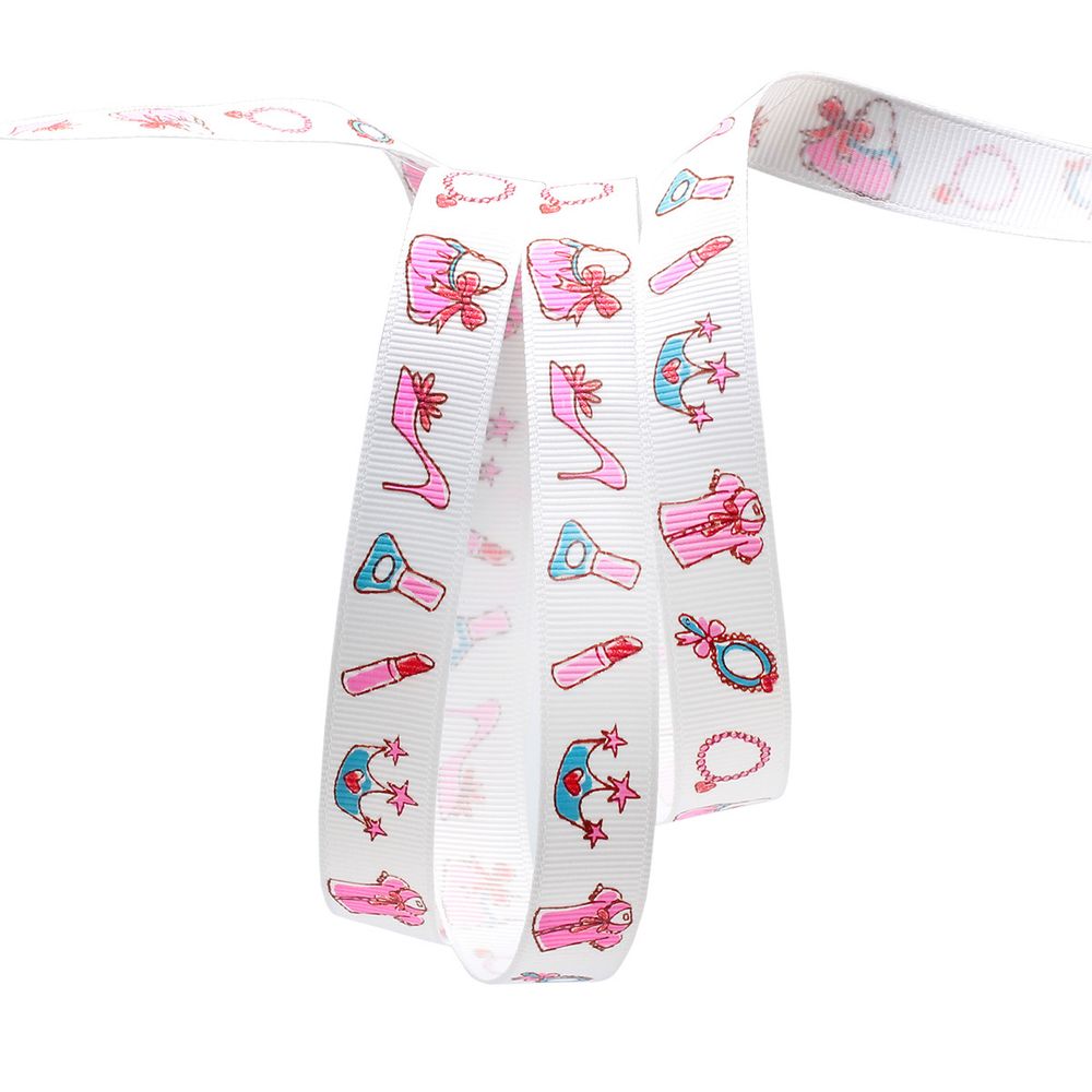 Лента репсовая (в рубчик) PREMIUM Все для принцессы, 16 мм, 22,5м (A5-001 белый)