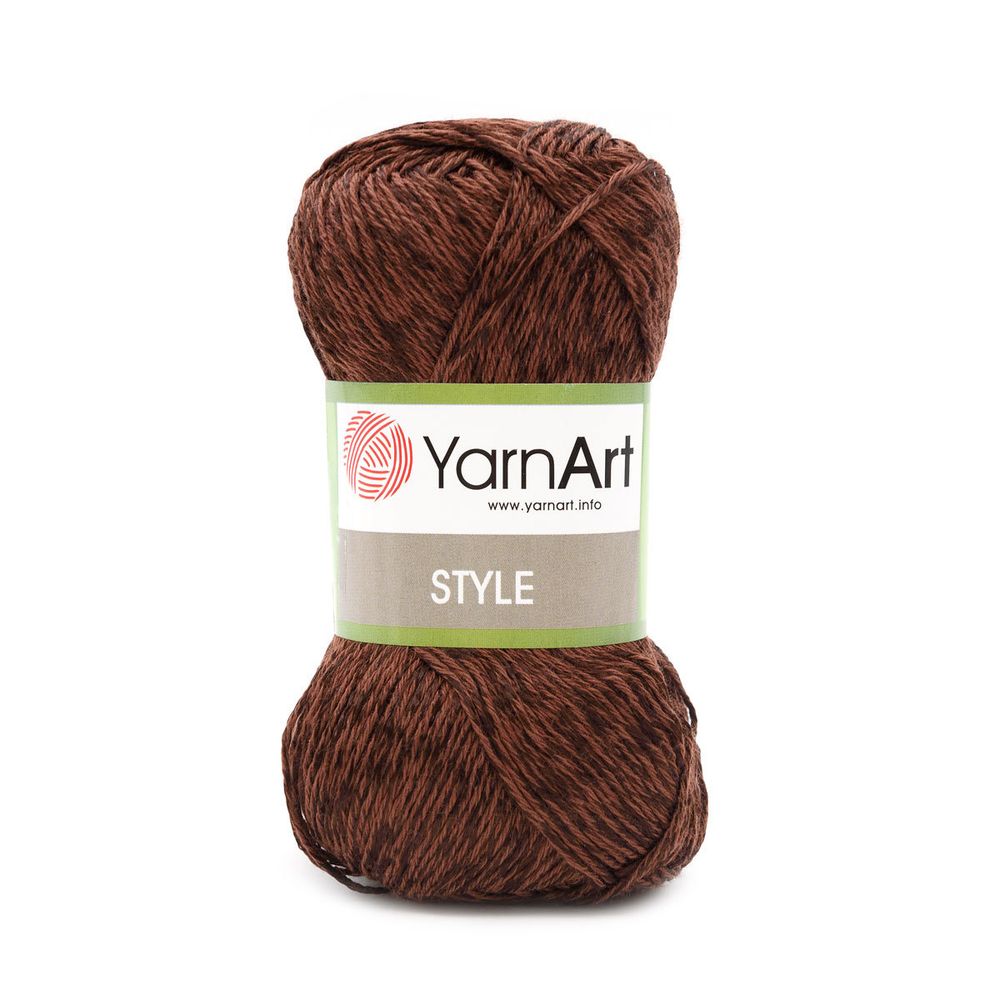 Пряжа YarnArt (ЯрнАрт) Style, 5х50г, 185м, цв. 672 темно-коричневый