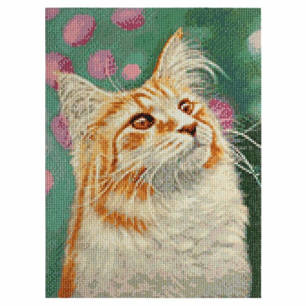 Алмазная (кристальная) мозаика Cristyle, Рыжий кот, 30х40 см