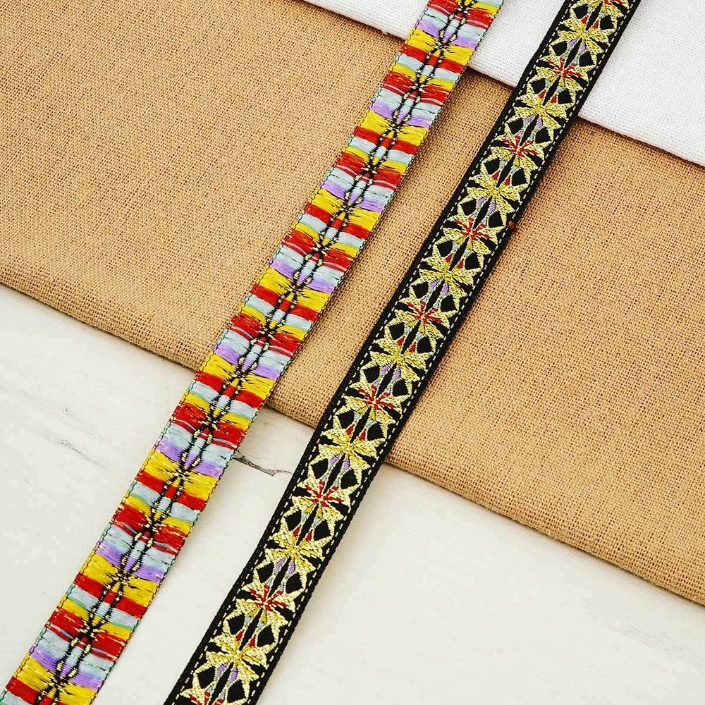 Лента (тесьма) жаккардовая 15.0 мм / 18.29±1 метров, с метанитом No.16, золотой