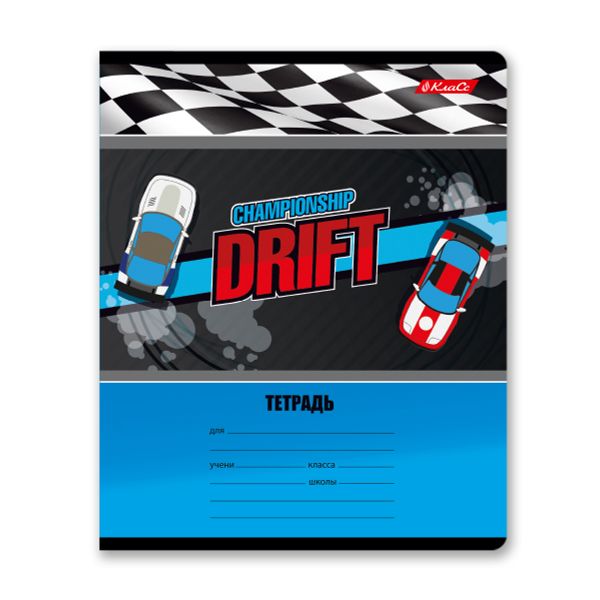 Тетрадь ученическая школьная, A5+ 18 л. на скобе 65 г/м², белизна 100%, 20 шт, клетка, 000708 Дави на газ, Светоч 18ТЕТк-001