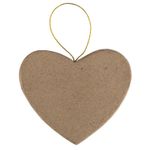 Заготовка из папье-маше Фигурка, 3 шт, 07 сердце, 10.2x8.9x1.2, PAM-109 Love2art