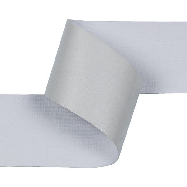 Лента светоотражающая (катафотная) эластичная [cpl:420], 50 мм / 25 метров, 92% п/э, 8% спандекс, серебро, Gamma JF9600