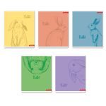 Тетрадь ученическая общая, матовая ламинация + выборочный УФ лак, A5+ 48 л. на скобе, белизна 100%, 10 шт, клетка, 000315 Зайчишка, Светоч 48ТСК5_24_3_1