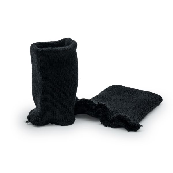 Манжеты трикотажные 8.5х9.5 см, 1 пара, плотные зимние 10 кл, 1х1, 004 черный
