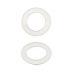 Кольцо уплотнительное пластик под люверс ⌀15 мм (внешн. 23 мм), прозрачный, ≈100 шт