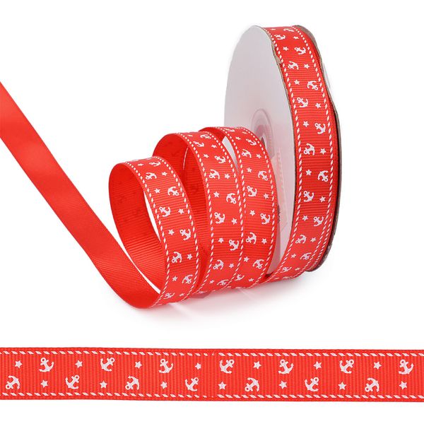 Лента репсовая (в рубчик) с рисунком, LDRS40, 15 мм, уп. 27,4 м