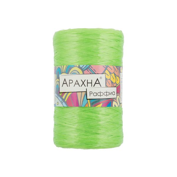 Пряжа Arachna Raffia / уп.5 мот. по 50г, 200м, 18 св.салатовый