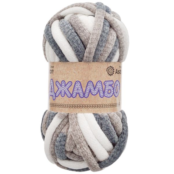 Пряжа Astra Premium (Астра Премиум) Джамбо / уп.1 мот. по 150 г, 13 м, 07 белый/серый