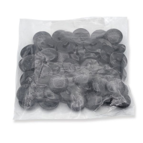 Пуговицы на ножке 32L (20мм), пластик (Blk-02 черный), 72 шт, CR P-45