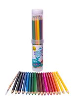 Набор акварельных карандашей + кисть в тубусе 19 предметов (в тубусе), Лео LNSWP-19