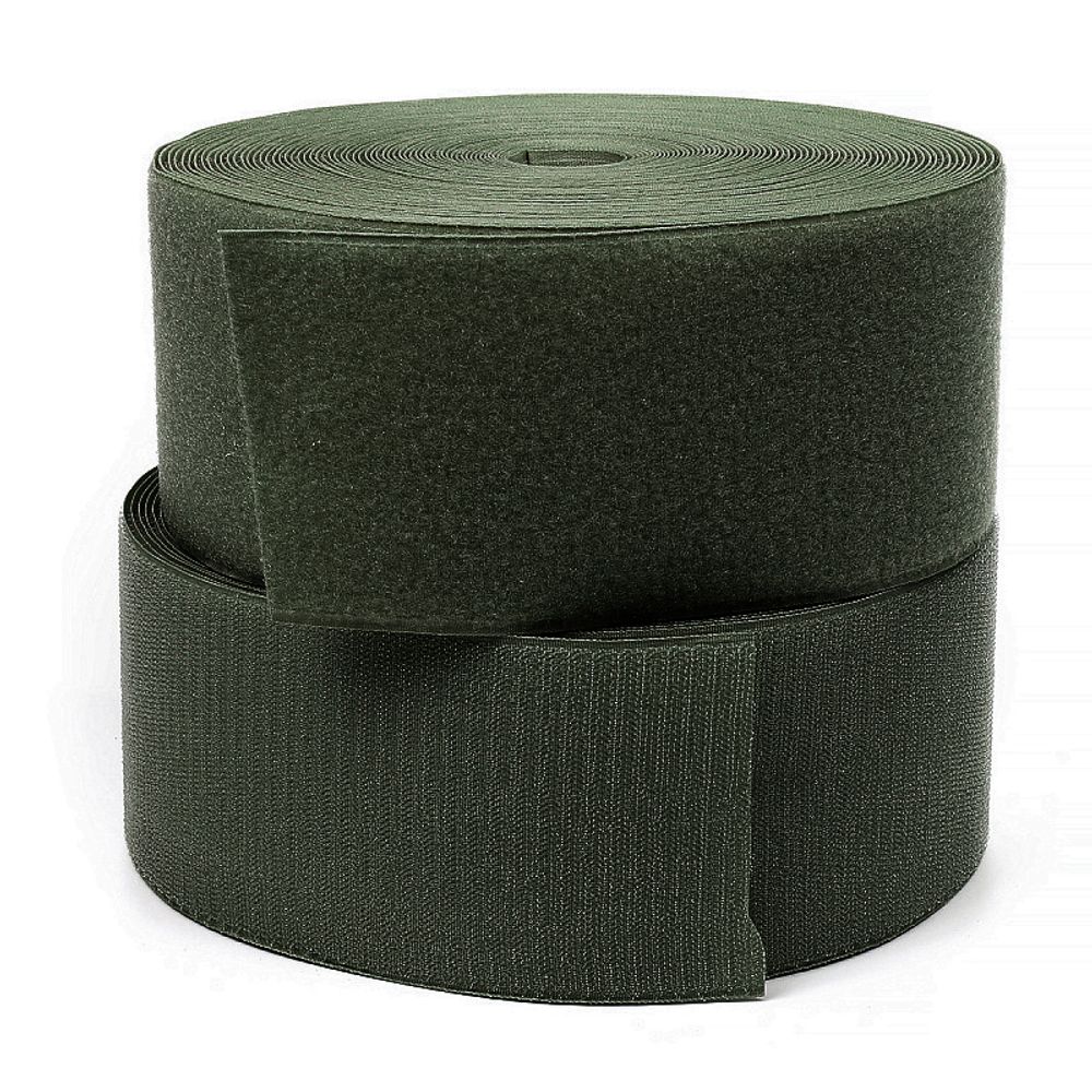 Лента контактная липучка (велкро) пришивная уп. 100 мм / 25 метров, F328 хаки, /пара/, кач."C" /TOS/