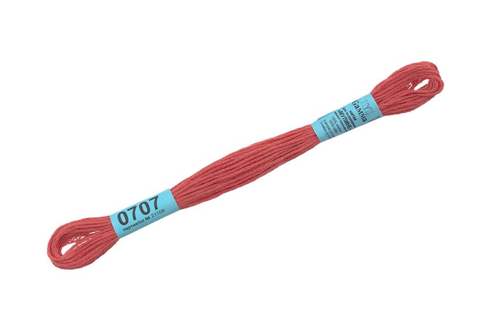 Мулине Gamma 100% хлопок, цв.0707 св-терракота, 24 мотка по 8 метров