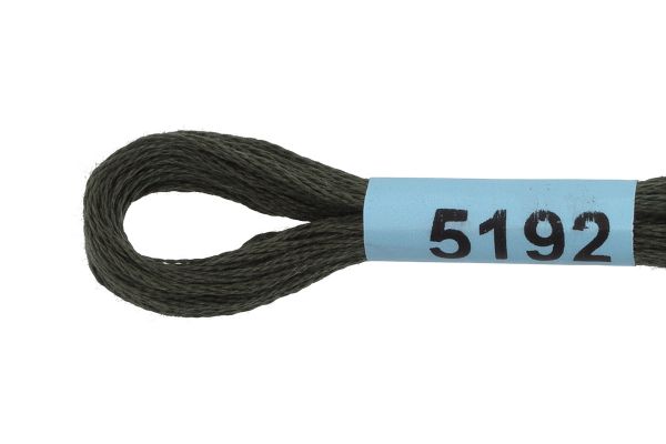 Мулине Gamma 100% хлопок, цв.5192 т.серо-зеленый, 24 мотка по 8 метров