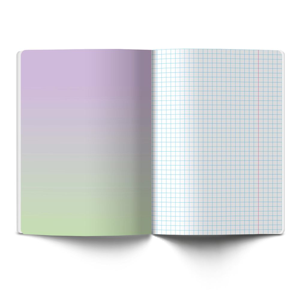 Тетрадь ученическая общая, софт-тач ламинация + выборочный лак, цветной запечатанный форзац, A5+ 48 л. на скобе 65 г/м², белизна 100 %, 10 шт, клетка, 00995 Кружева, Светоч 48Т14