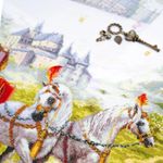 Набор для вышивания нитками Чудесная игла Premium, Тайное свидание 47х27 см