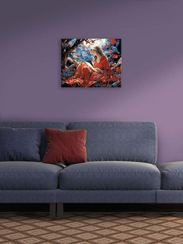 Картина по номерам Фрея PNB/PL-359, Погруженная в книгу, 50х40 см