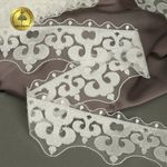 Кружево на сетке арт.TR.2113 70мм цв.белый уп.13м, Kruzhevo