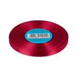 Лента атласная 1-сторонняя 6.0 мм / 33±2 метра, №033 вишневый, в термоплёнке, Gamma