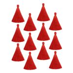 Кисти шторные 65.0 мм, декоративные, п/э, красный, уп.12 шт