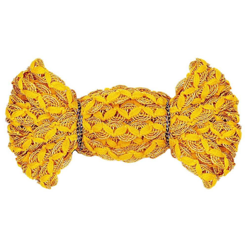 Тесьма отделочная 15 мм / 10 метров, вязаная, желтый/золото, С884Г7