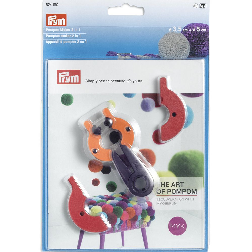Устройство для изготовления помпонов, 1 шт, S, 3.5 + 5 см, Prym 624180