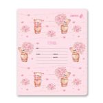 Тетрадь ученическая школьная, блёстки, A5 12 л. на скобе 65 г/м², белизна 100% 25 шт клетка, 01408 Мишутка, Светоч Т168