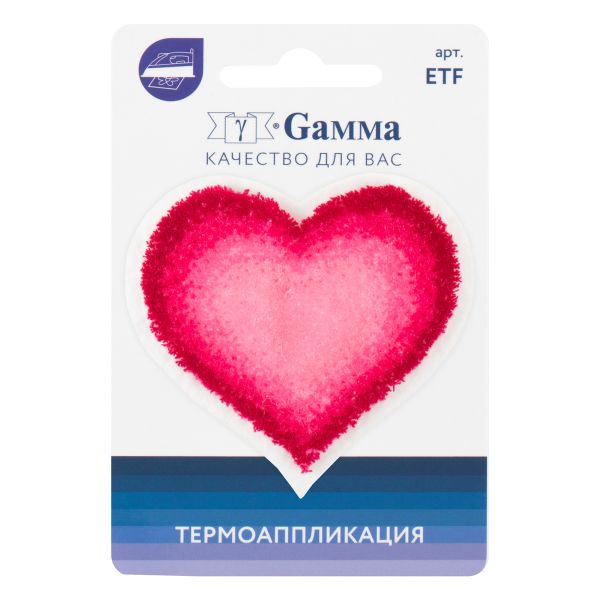 Термоаппликация № 07, 1 шт, 02-704 Сердце 5.9х5.5 см, Gamma, ETF
