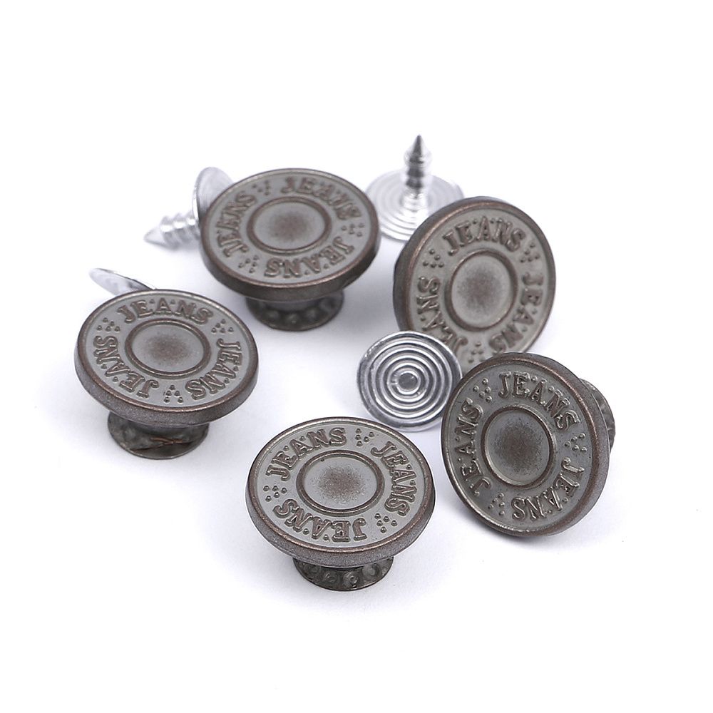 Пуговицы джинсовые ⌀15 мм, фиксированная ножка, сталь, античная медь, 100 шт
