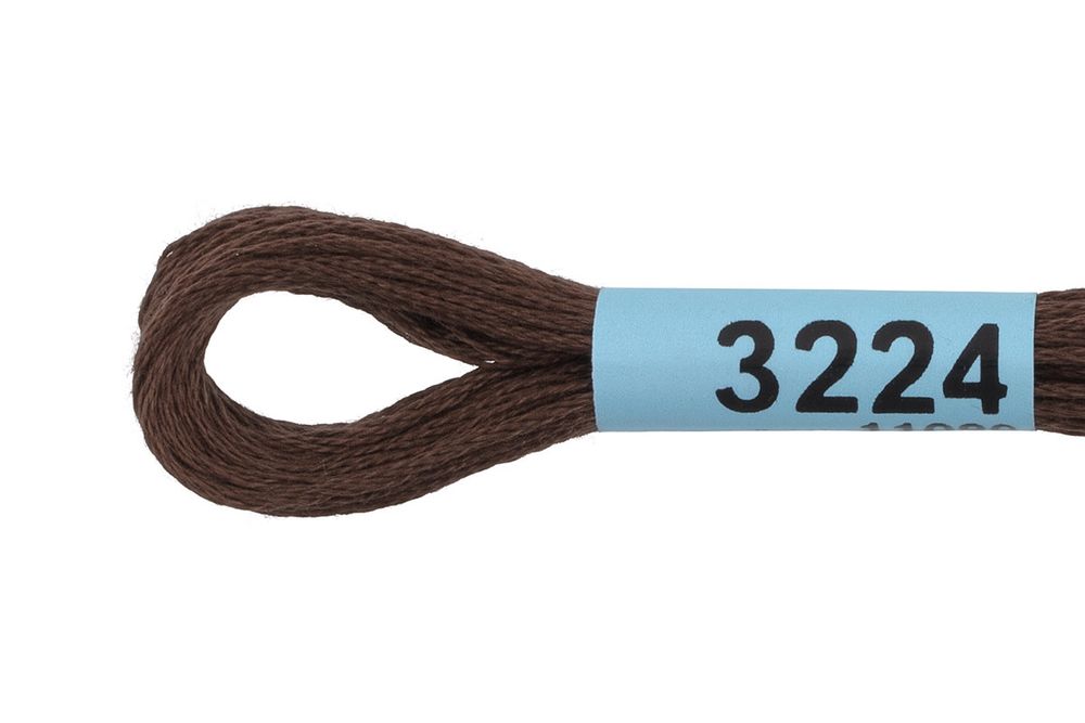 Мулине Gamma 100% хлопок, цв.3224 коричневый, 24 мотка по 8 метров