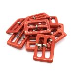 Пряжка с язычком 30 мм, 820 красный, 10 шт /TOS/