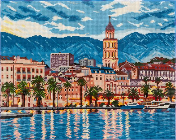 Алмазная (кристальная) мозаика Фрея ALPD-111, на подрамнике Сплит. Хорватия, 50х40 см