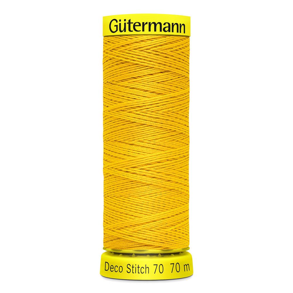 Нитки отделочные Gutermann Deco Stitch 70, 70м, 106 т.желтый, 5 катушек
