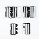 Пряжка-застежка 50 мм мет. эмаль чер.никель, 2 шт, BIG