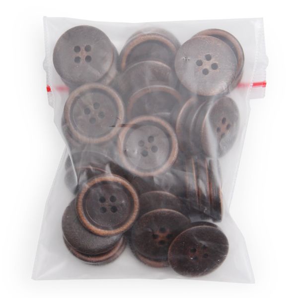 Пуговицы 4 прокола 32L (20мм), (Brown2 (коричневый2)), 36 шт