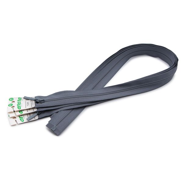 Молния спираль (витая) Arta Т5 (5 мм) 1 зам., разъем., 80 см, цв. 243 серый, уп.5 шт