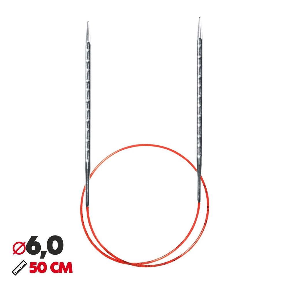Спицы круговые Addi Novel ⌀6.0мм, 50 см /TOS/