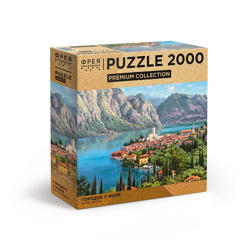 Пазл. Премиальная коллекция 2000 элементов, TOP-PZL-2000/02 Городок у моря, Фрея