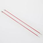 Спицы прямые Knit Pro Zing 2 мм / 35 см, алюминий, коралловый, 2 шт, 47291