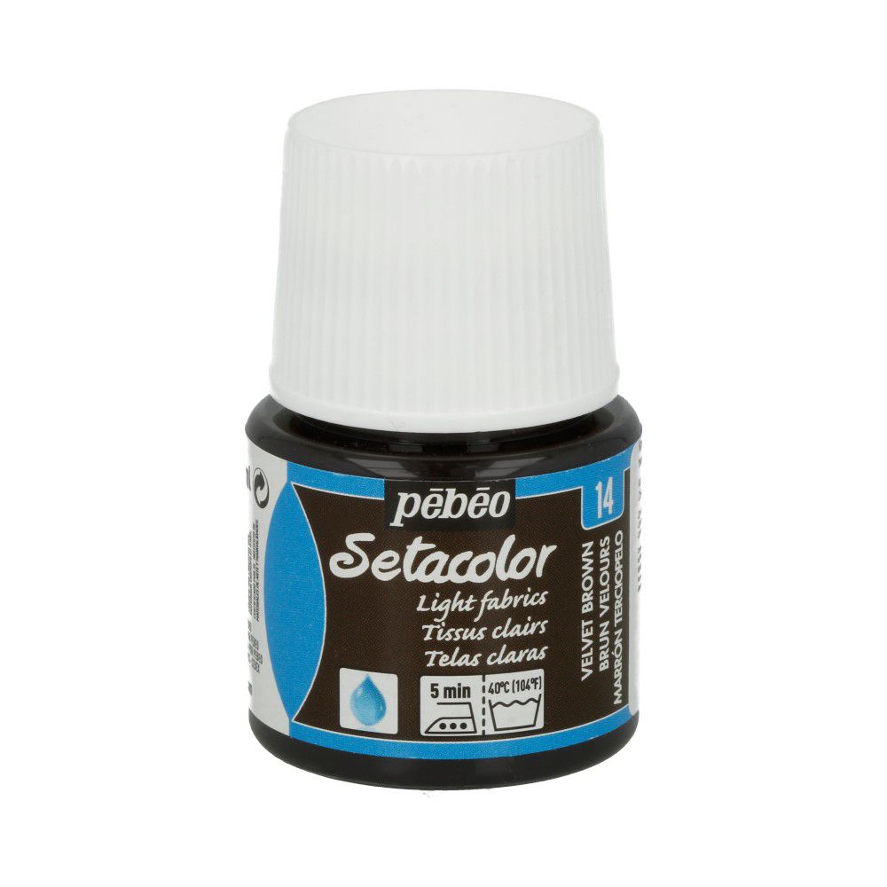 Краска для светлых тканей Setacolor 45 мл 329-014 коричневый вельвет, Pebeo