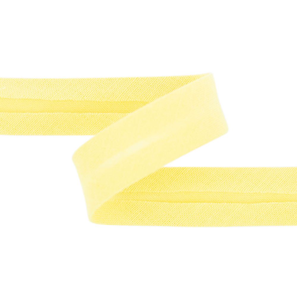 Косая бейка хлопковая 15 мм / 5 шт по 5.4 метра, №011 яр.желтый, Gamma GK-15C