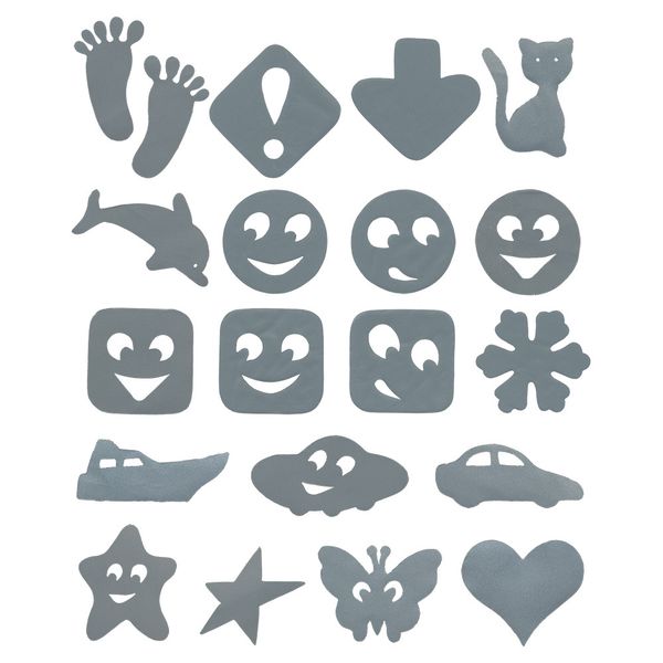 Термоаппликация светоотражающая, 20 шт, ассорти, Blitz